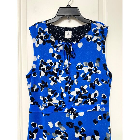 Cabi Cobalt Jungle A-Line Asymetrical Hem Midi Dress in Blue Size M - Picture 8 of 16